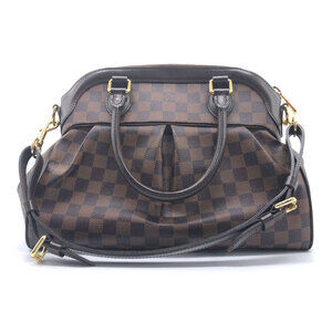 Louis Vuitton Damier Ebene Brown Trevi Shoulder Bag Brown Canvas